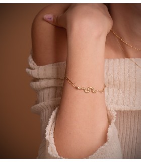 Pulsera mujer Oro 18K Serpiente