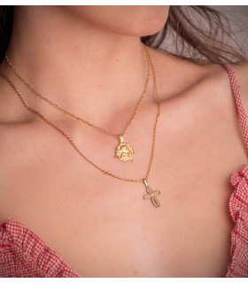 Medalla para bebé de ángel de la guarda - oro 18 kilates - joyeria online