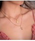 Ciondolo Croce madreperla 20mm Oro giallo 18kt. Croce battessimo, regalo nascita, comunione, cresima.