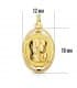 Pendentif ovale Vierge 18K