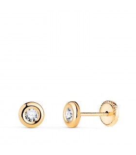 Boucles d'oreilles puces enfant Dortmund Or 750 5 mm, fermoir à vis