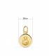 Escapulario de oro, medalla religiosa Cristo y Virgen 10mm