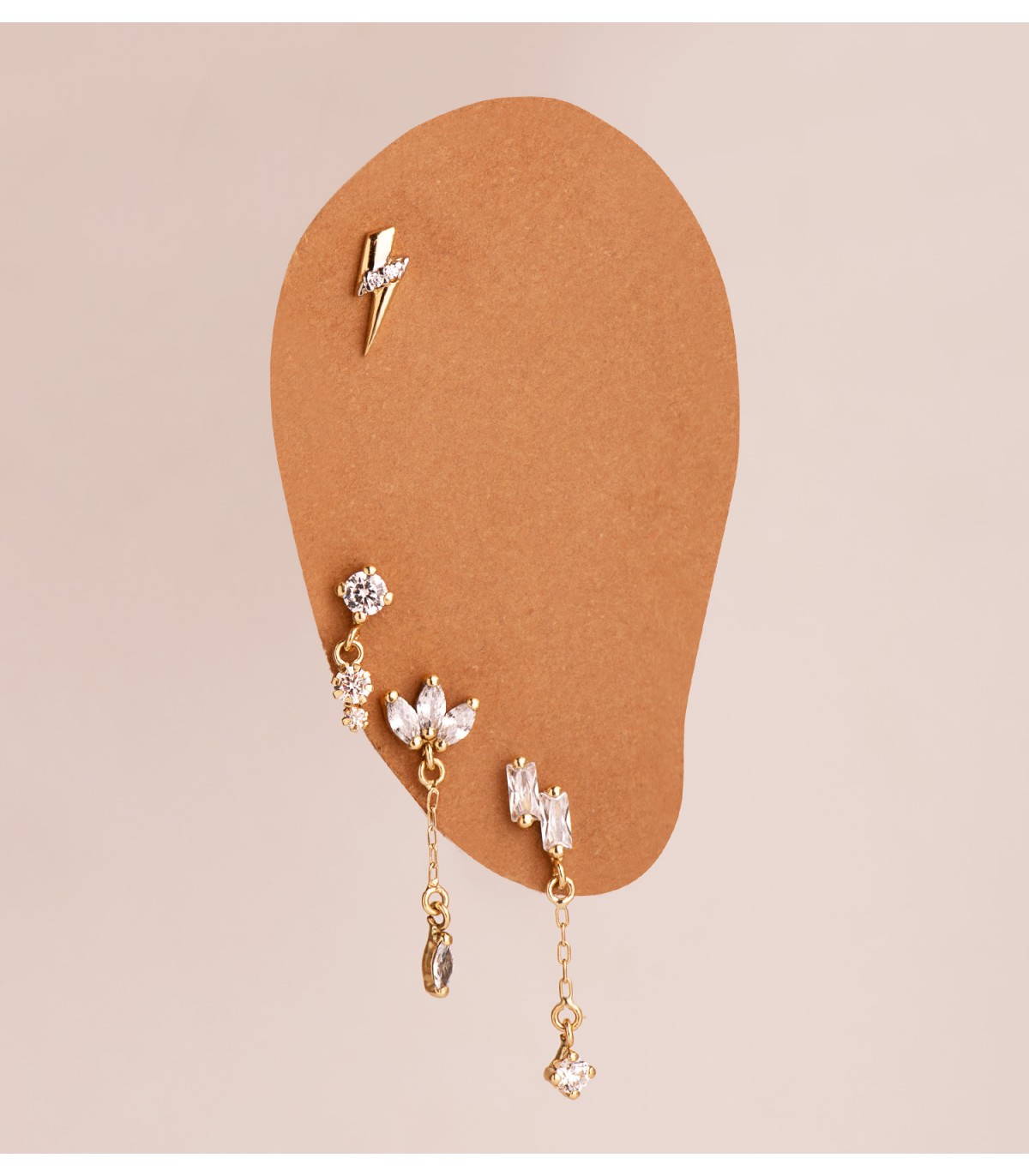 Piercings oreille, bijoux piercing : boucle d'oreille femme 18 carats