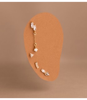 Bijoux d'oreille femme : piercing, puces, clous d'oreille - Or 750/1000