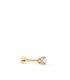 Piercing Montevideo Oro Amarillo 18K, circonita brillante, stud, labret, helix