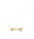 Piercing cœur  Medellin Or Jaune 18K, zircone brillant, helix tragus, lobe, conch, cartilage, labret.