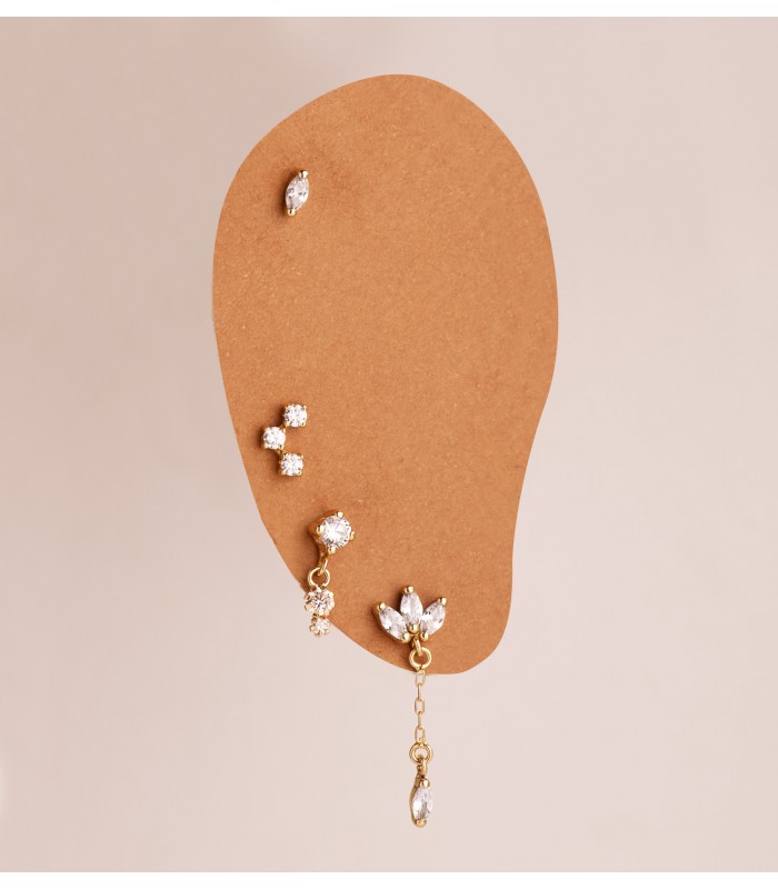 Piercings oreja, joyas mujer de oro - Joyería online Alda.