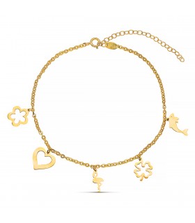 Fußkette Gold 750 Charms