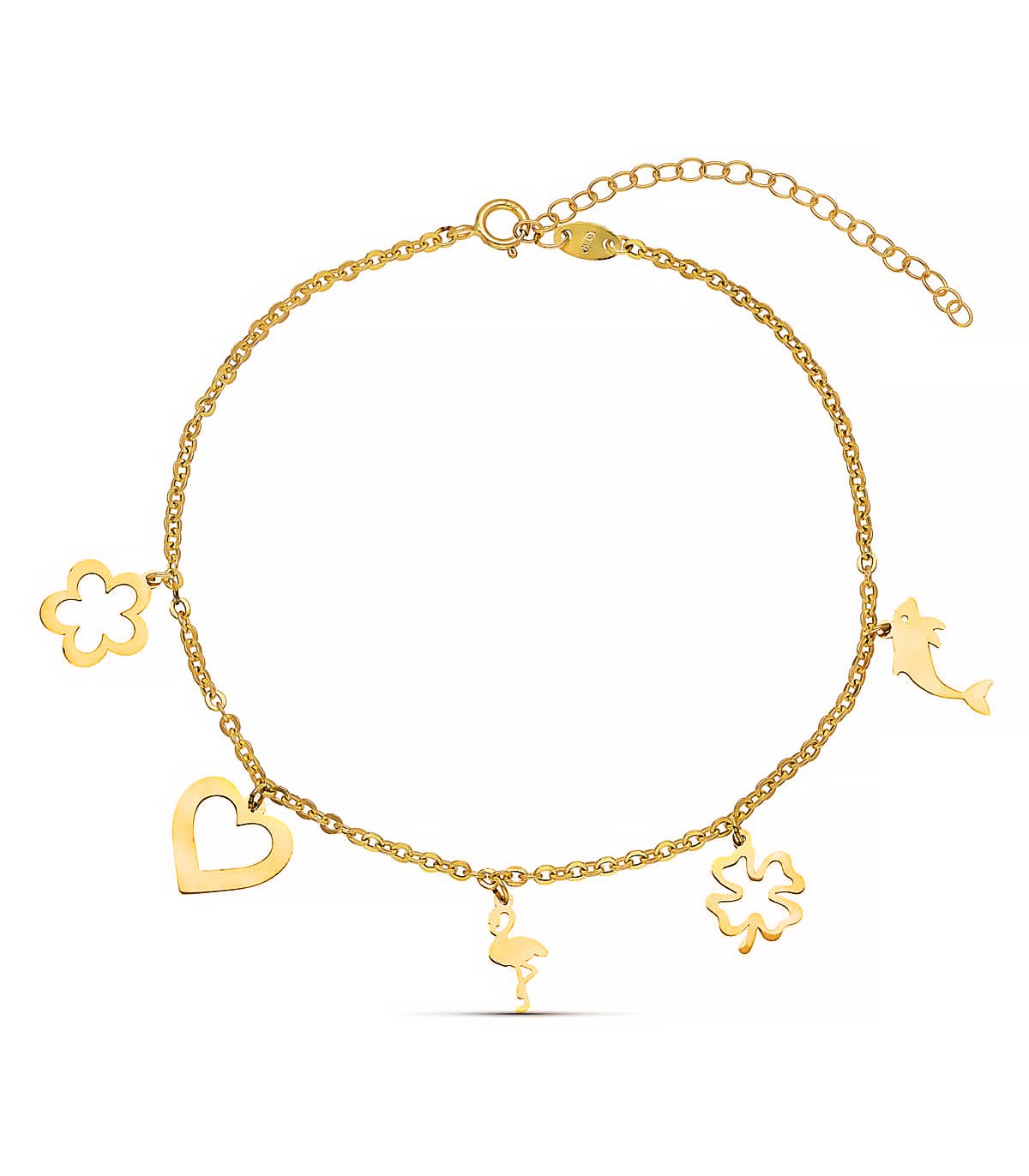 Cavigliera in oro 18Kt Charms