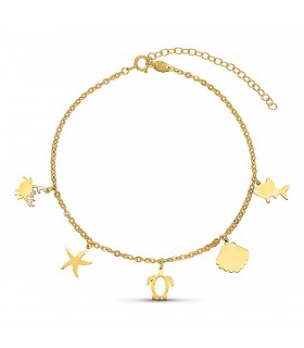 Fußkette Gold 750 Sea Charms