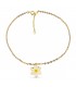 Chaîne de cheville or 18k marguerite