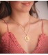 Médaille silhouette Vierge du Rocio 18K 20mm