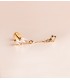 Piercing orecchio Yucatán Oro giallo 18kt zirconi pendente, helix, trago, lobo, anti tragus, conch, flat.