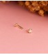 Piercing Montevideo Oro Amarillo 18K, circonita brillante, stud, labret, helix