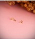 Piercing Avana Oro giallo 18kt, zircone baguette, helix, trago, lobo, anti tragus.
