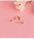 Piercing barbell Guyane Or Jaune 18K, zircone brillant, lobe, cartilage, conch, rook.
