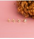 Pendientes chatones Dortmund Oro 18 K 7 mm, pendientes oro cierre de tuerca.