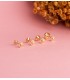 Goldohrringe, Durchmesser Ø 4 mm - Ohrstecker 750/18 K Gelbgold mit Zirkonia Spannfassung