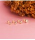 Pendientes bebé chatones Dortmund Oro 18 K 4 mm, pendientes oro cierre de tuerca.