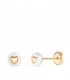 Boucles d'oreilles perles pour enfants, motif cœur, fermoir à vis.