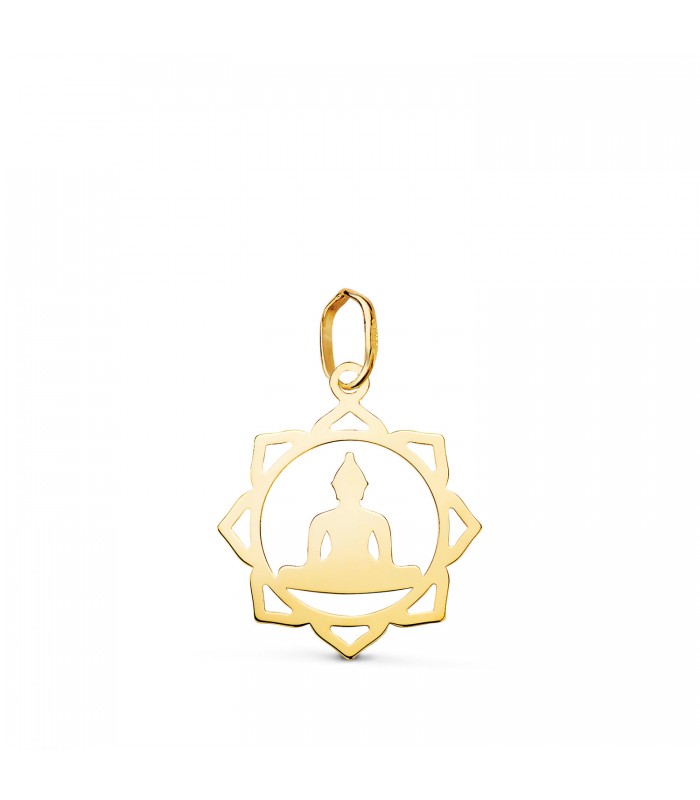 Pendentif Bouddha Mandala Or jaune 18K, bijoux et porte-bonheur