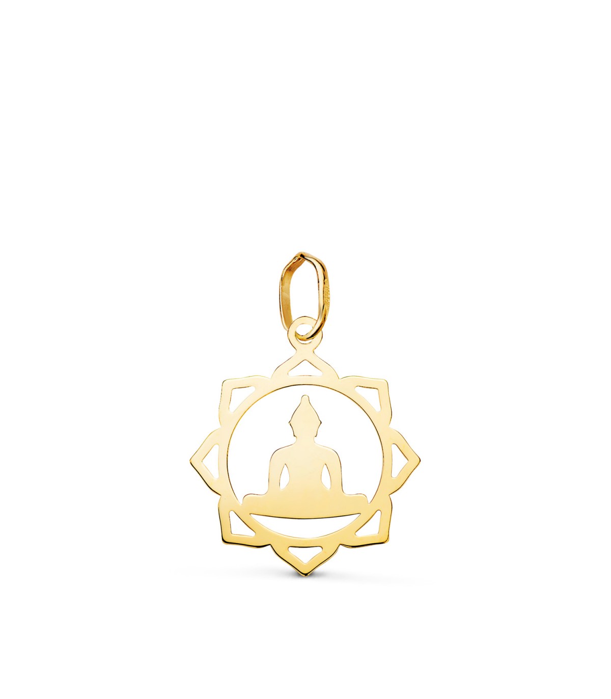 Pendentif Bouddha Mandala Or jaune 18K, bijoux et porte-bonheur