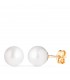Boucles d'oreilles Solène Perle de Culture 8mm 18K, cadeau maman, femme.