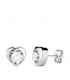 Orecchini Africa 7.5mm Oro bianco 750 - Punto luce cuore.