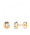 Orecchini 18Kt Estefanía punto luce rigato 5.5mm