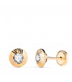 Boucles d'oreilles 18K Estefanía puces facettées 7mm