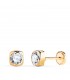 Orecchini bambina Amalia oro giallo 750 5 mm, punto luce quadrato