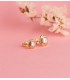 Boucles d'oreilles Emelie fleur facettée Or Jaune 18K 9mm, enfant et femme