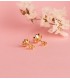 Boucles d'oreilles Emelie fleur facettée Or Jaune 18K 9mm, enfant et femme