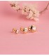 Rund-Ohrstecker Zirkonia 7 mm mit Einkerbungen, 18 Karat Gelbgold | Goldohrringe für Kinder und Damen