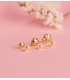 Pendientes de oro 18K Estefanía chatón tallado 9mm