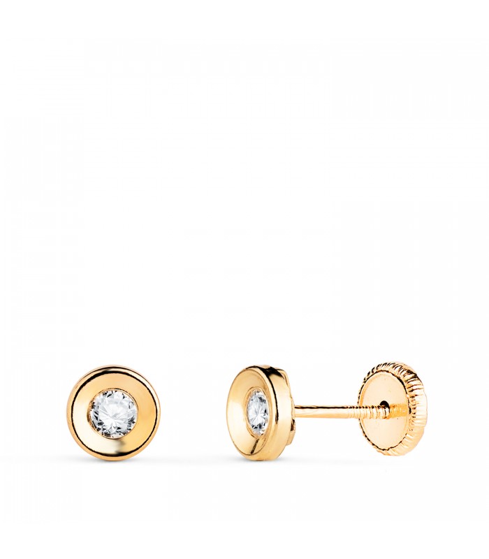 Boucles d'oreilles puces Noelia 4.5mm or jaune 18K