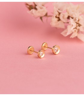 Boucles d'oreilles puces Noelia 5.5mm 18K Or jaune