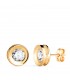 Pendientes Yolanda chatón 8mm Oro 18K, joyas de mujer.