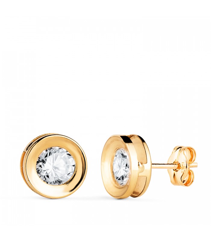 Orecchini Yolanda punto luce 8mm Oro 18Kt, gioielli donna.