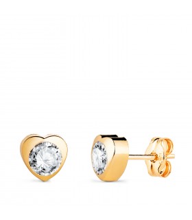 Orecchini Africa 6mm Oro giallo 750 - Punto luce cuore.