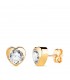 Orecchini Africa 7.5mm Oro giallo 750 - Punto luce cuore.
