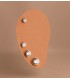 Orecchini punto luce quadrato Amalia oro giallo 18Kt 5mm
