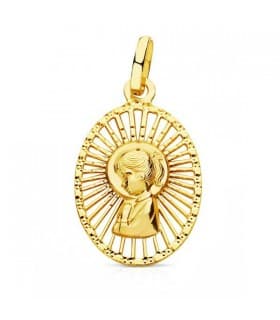Medalla Virgen niña calada
