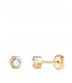 Orecchini in oro giallo Lara 4 mm 18 Kt
