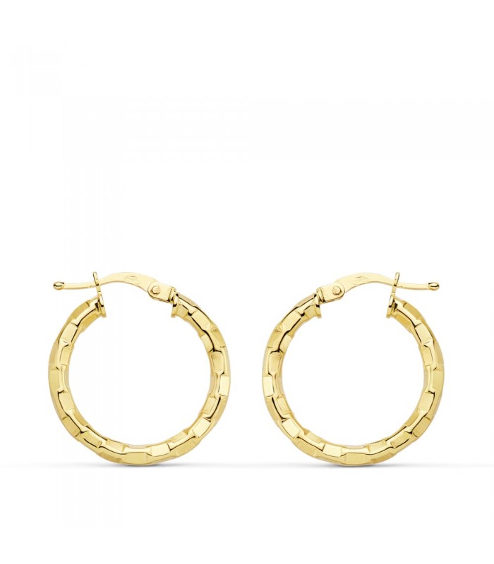 Créoles Facettés Or Jaune 18 K 20 MM