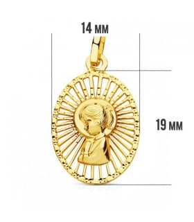 Medalla Virgen niña calada