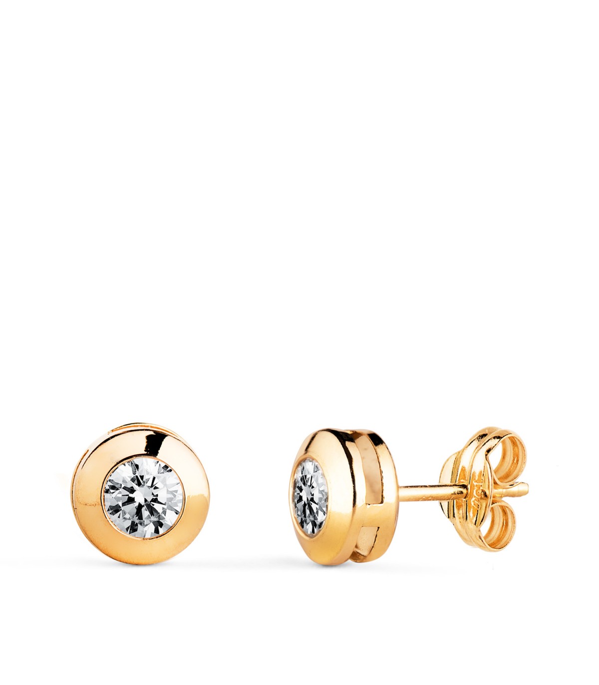 Puces d'oreilles Mercedes 6.5 mm 18 Carats | Boucles et Clous d'oreilles en or pour femme