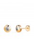 Orecchini punto luce Mercedes 6 mm oro giallo 18Kt