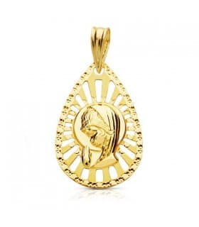 Medalla Virgen niña calada