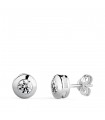 Orecchini punto luce Mercedes 6,5mm oro bianco 18Kt